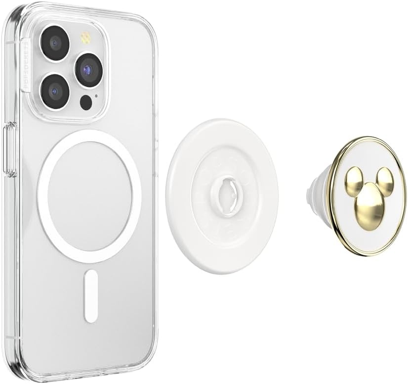 image:imagePopSockets Phone Grip for MagSafe Secure Magnetic Phone Grip amp Stand HandsFree Kickstand Wireless Charging Compatible Disney Heart Two CuteEnamel Mickey
