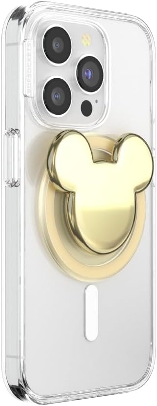 image:imagePopSockets Phone Grip for MagSafe Secure Magnetic Phone Grip amp Stand HandsFree Kickstand Wireless Charging Compatible Disney Heart Two CuteGold Mickey