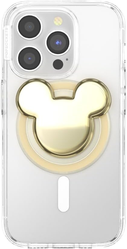 image:imagePopSockets Phone Grip for MagSafe Secure Magnetic Phone Grip amp Stand HandsFree Kickstand Wireless Charging Compatible Disney Heart Two CuteGold Mickey