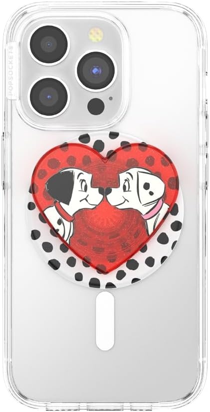 image:imagePopSockets Phone Grip for MagSafe Secure Magnetic Phone Grip amp Stand HandsFree Kickstand Wireless Charging Compatible Disney Heart Two CuteHeart Two Cute
