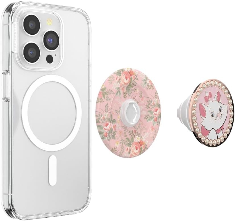 image:imagePopSockets Phone Grip for MagSafe Secure Magnetic Phone Grip amp Stand HandsFree Kickstand Wireless Charging Compatible Disney Heart Two CuteMarie in Bloom
