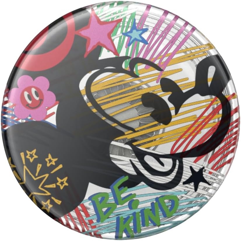 image:imagePopSockets Phone Grip for MagSafe Secure Magnetic Phone Grip amp Stand HandsFree Kickstand Wireless Charging Compatible Disney Heart Two CuteMickey Be Kind