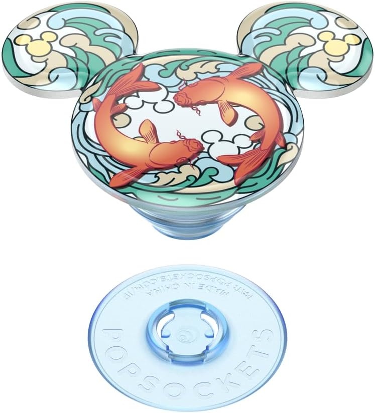 image:imagePopSockets Phone Grip for MagSafe Secure Magnetic Phone Grip amp Stand HandsFree Kickstand Wireless Charging Compatible Disney Heart Two CuteMickey Koi