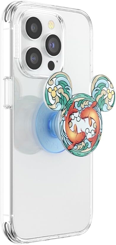 image:imagePopSockets Phone Grip for MagSafe Secure Magnetic Phone Grip amp Stand HandsFree Kickstand Wireless Charging Compatible Disney Heart Two CuteMickey Koi