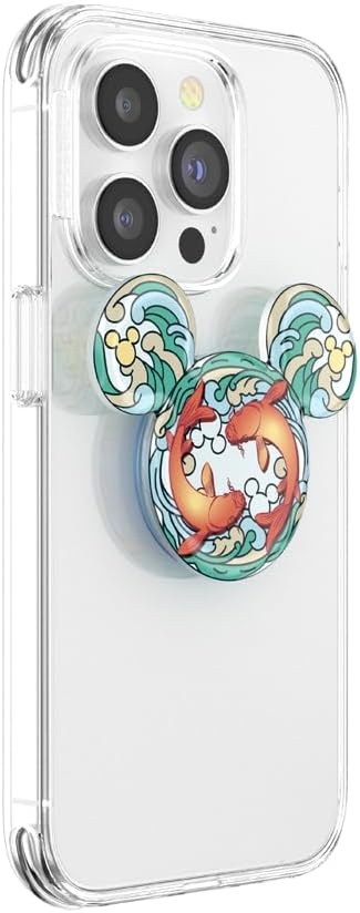 image:imagePopSockets Phone Grip for MagSafe Secure Magnetic Phone Grip amp Stand HandsFree Kickstand Wireless Charging Compatible Disney Heart Two CuteMickey Koi