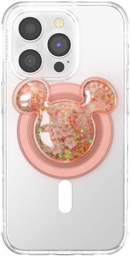 image:imagePopSockets Phone Grip for MagSafe Secure Magnetic Phone Grip amp Stand HandsFree Kickstand Wireless Charging Compatible Disney Heart Two CuteMickey Tidepool