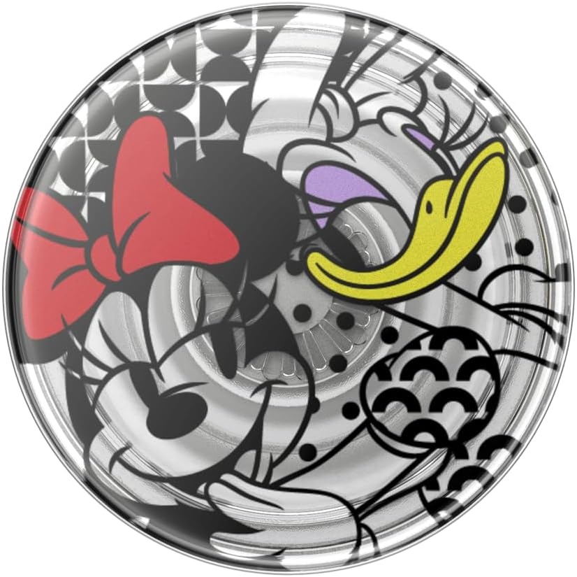 image:imagePopSockets Phone Grip for MagSafe Secure Magnetic Phone Grip amp Stand HandsFree Kickstand Wireless Charging Compatible Disney Heart Two CuteMinnie Daisy