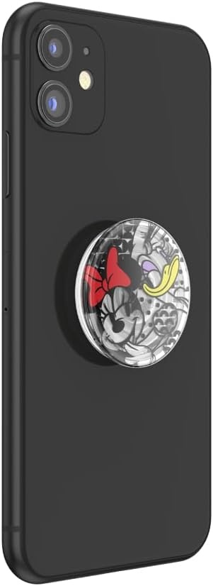 image:imagePopSockets Phone Grip for MagSafe Secure Magnetic Phone Grip amp Stand HandsFree Kickstand Wireless Charging Compatible Disney Heart Two CuteMinnie Daisy