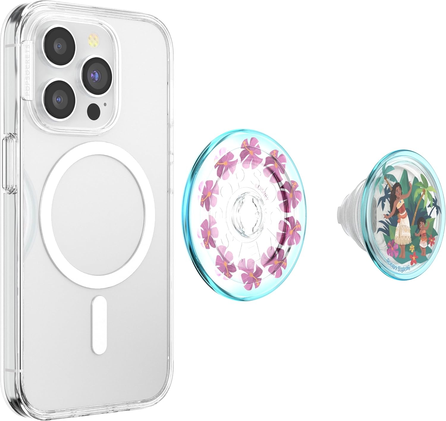 image:imagePopSockets Phone Grip for MagSafe Secure Magnetic Phone Grip amp Stand HandsFree Kickstand Wireless Charging Compatible Disney Heart Two CuteOcean Sisters