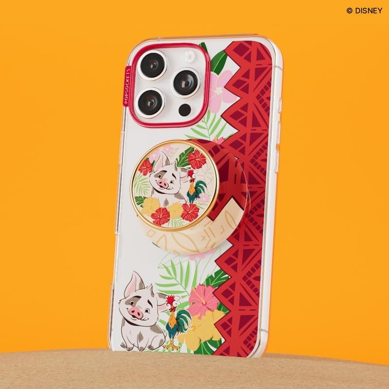 image:imagePopSockets Phone Grip for MagSafe Secure Magnetic Phone Grip amp Stand HandsFree Kickstand Wireless Charging Compatible Disney Heart Two CutePuas Paradise