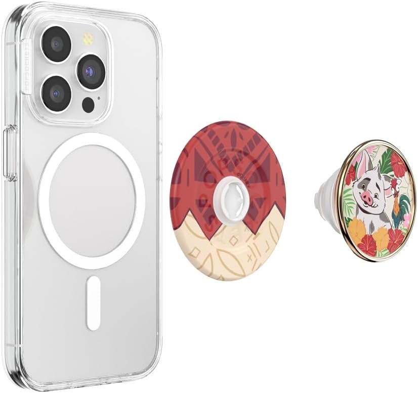 image:imagePopSockets Phone Grip for MagSafe Secure Magnetic Phone Grip amp Stand HandsFree Kickstand Wireless Charging Compatible Disney Heart Two CutePuas Paradise