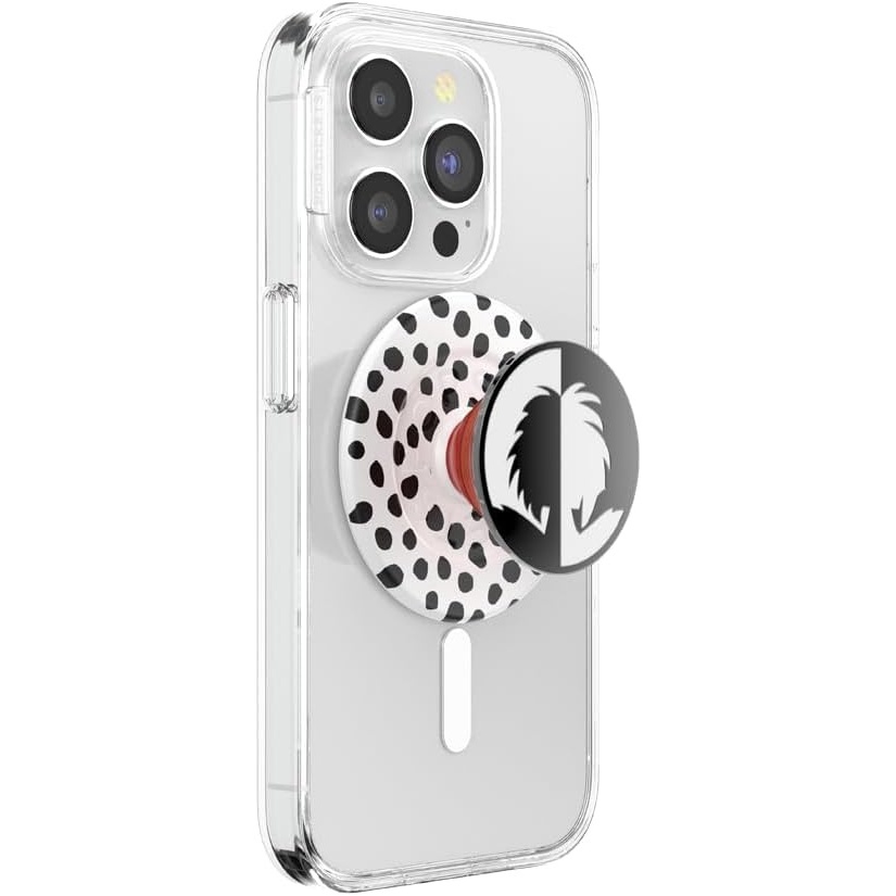 image:imagePopSockets Phone Grip for MagSafe Secure Magnetic Phone Grip amp Stand HandsFree Kickstand Wireless Charging Compatible Disney  Heart Two CuteCruella De Vil