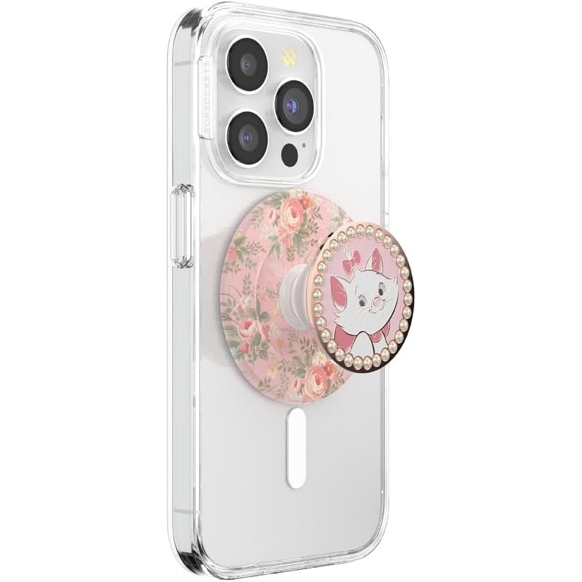 image:imagePopSockets Phone Grip for MagSafe Secure Magnetic Phone Grip amp Stand HandsFree Kickstand Wireless Charging Compatible Disney  Heart Two CuteMarie in Bloom