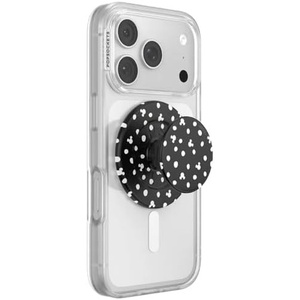 PopSockets Phone Grip for MagSafe, Secure Magnetic Phone Grip & Stand, Hands-Free Kickstand, Wireless Charging Compatible, Disney – Heart Two Cute(Mickey Polka Dot Black)