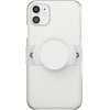 PopSockets Phone Grip Slide for Phones and Cases, Sliding Phone Grip with Expanding Kickstand – Black(White)