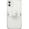 PopSockets Phone Grip Slide for Phones and Cases, Sliding Phone Grip with Expanding Kickstand – Black(White Clear)