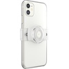 PopSockets Phone Grip Slide for Phones and Cases, Sliding Phone Grip with Expanding Kickstand – Black(White Clear)