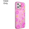 PopSockets iPhone 16 Pro Case Compatible with MagSafe, Phone Case for iPhone 16 Pro, Wireless Charging Compatible, Case Only – Black Lace(Pink Relief)