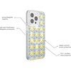 PopSockets iPhone 16 Pro Case Compatible with MagSafe, Phone Case for iPhone 16 Pro, Wireless Charging Compatible, Case Only – Black Lace(Tea Towel Blue)