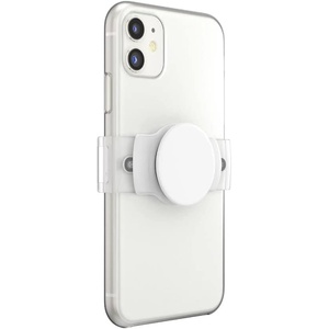 PopSockets Phone Grip Slide for Phones and Cases, Sliding Phone Grip with Expanding Kickstand – Black(White)