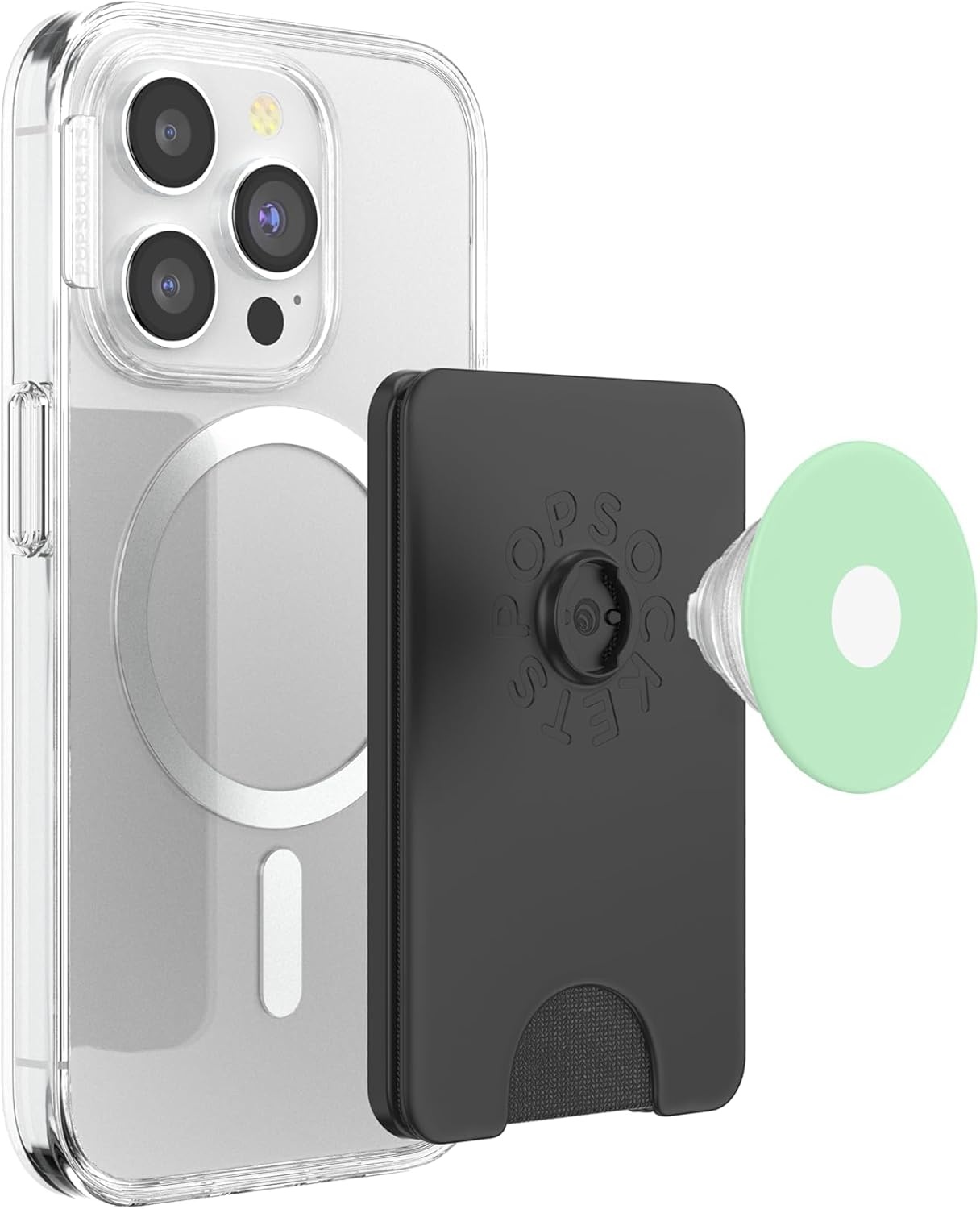 image:imagePopSockets Phone Grip Green amp White Dot PopSockets Adhesive PopGripMagnetic PopWallet