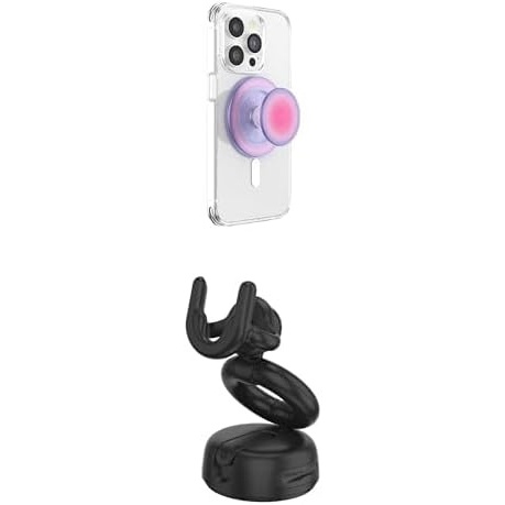 image:imageBundle of PopSockets Phone Grip for MagSafe Magnetic Holder Phone Stand Cute Pink Aura PopSockets Car Phone Mount Vent Mount Black Black