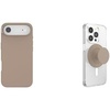 Bundle of PopSockets iPhone 17 Air Phone Case with MagSafe, Wireless Charging Compatible, Brown – Latte + PopSockets Phone Grip for MagSafe, Magnetic Holder, Phone Stand, Brown – Soft Touch Latte