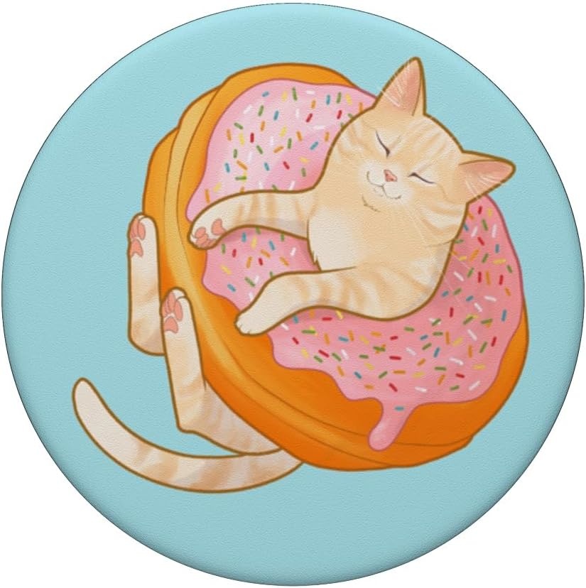 image:imagePopSockets Cat Phone Grip Donut Kitty PopSockets PopGrip for MagSafeAdhesive PopGrip
