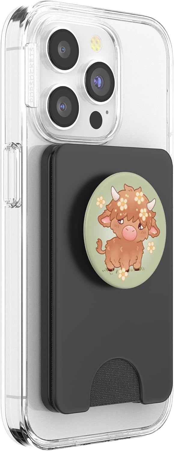 image:imagePopSockets Cow Phone Grip Highland Cow PopSockets PopGrip for MagSafeMagnetic PopWallet