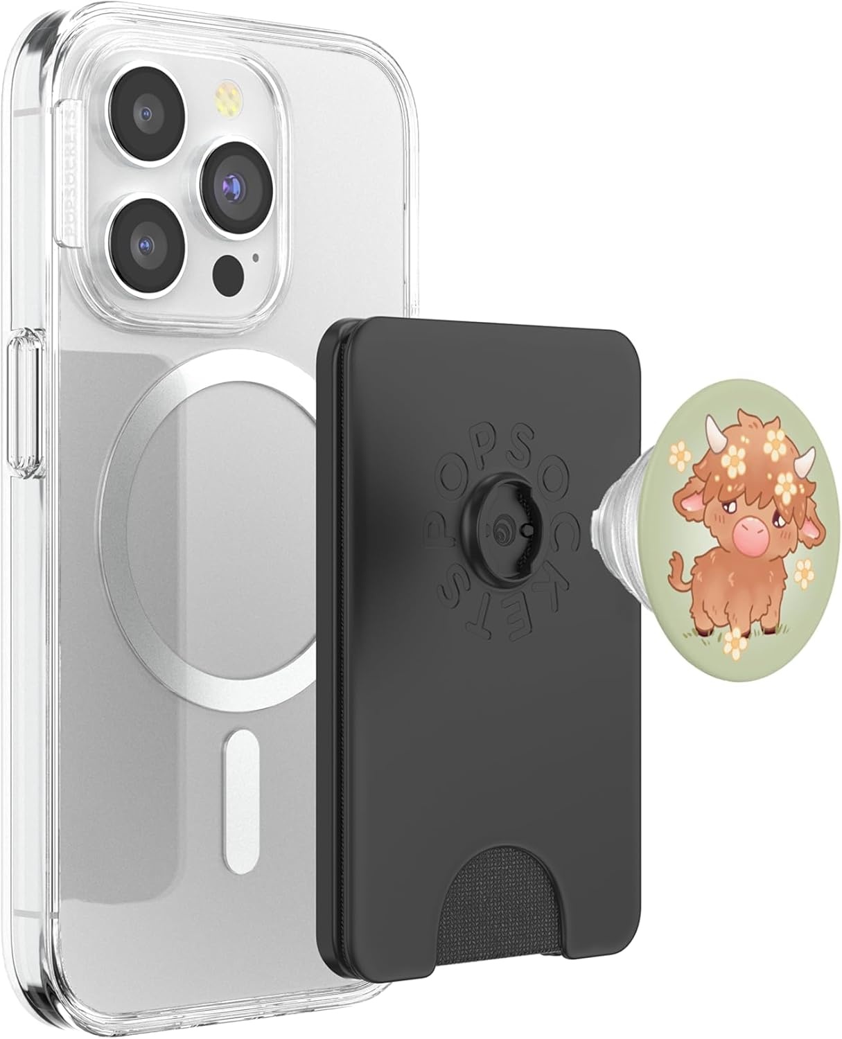 image:imagePopSockets Cow Phone Grip Highland Cow PopSockets PopGrip for MagSafeMagnetic PopWallet