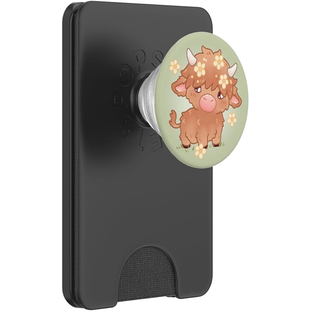 image:imagePopSockets Cow Phone Grip Highland Cow PopSockets PopGrip for MagSafeMagnetic PopWallet
