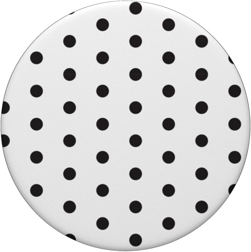 image:imagePopSockets Phone Grip Black amp White Polka Dots PopSockets PopGrip for MagSafeAdhesive PopGrip