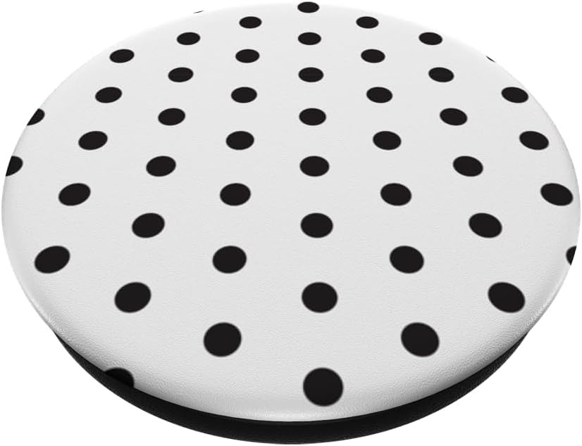 image:imagePopSockets Phone Grip Black amp White Polka Dots PopSockets PopGrip for MagSafeAdhesive PopGrip
