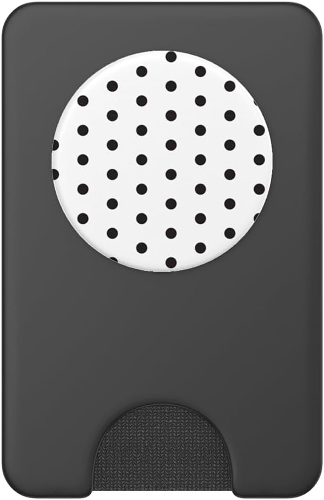 image:imagePopSockets Phone Grip Black amp White Polka Dots PopSockets PopGrip for MagSafeMagnetic PopWallet