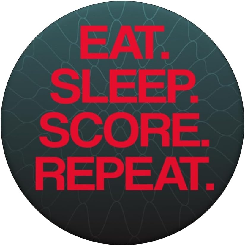 image:imagePopSockets Soccer Phone Grip Eat Sleep Score Repeat PopSockets PopGrip for MagSafeAdhesive PopGrip