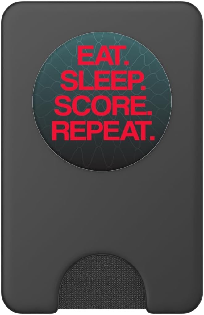 image:imagePopSockets Soccer Phone Grip Eat Sleep Score Repeat PopSockets PopGrip for MagSafeMagnetic PopWallet