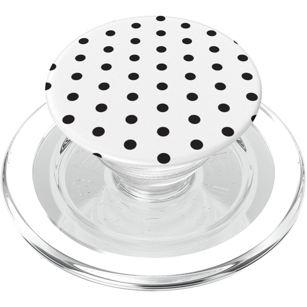 image:imagePopSockets Phone Grip Black amp White Polka Dots PopSockets PopGrip for MagSafeMagnetic PopGrip