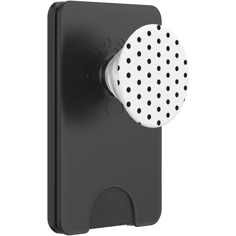image:imagePopSockets Phone Grip Black amp White Polka Dots PopSockets PopGrip for MagSafeMagnetic PopWallet