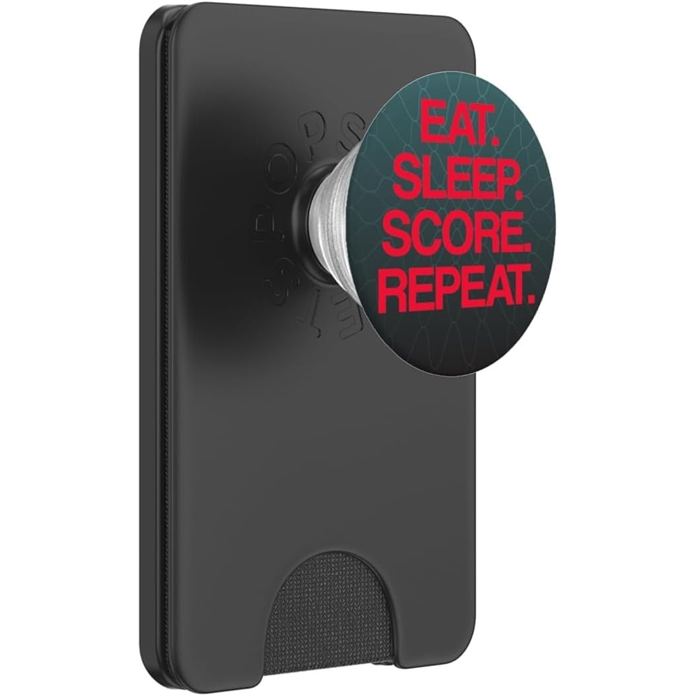image:imagePopSockets Soccer Phone Grip Eat Sleep Score Repeat PopSockets PopGrip for MagSafeMagnetic PopWallet