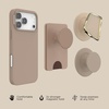 PopSockets Phone Grip for MagSafe, Magnetic Holder, Phone Stand, Heart – Pillow Cut Heart Clear Glitter(Enamel Latte Cut)
