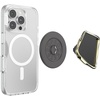 PopSockets Phone Grip for MagSafe, Magnetic Holder, Phone Stand, Heart – Pillow Cut Heart Clear Glitter(Enamel Obsidian Cut)