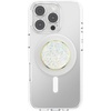 PopSockets Phone Grip for MagSafe, Magnetic Holder, Phone Stand, Heart – Pillow Cut Heart Clear Glitter(Enamel Opal)