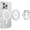 PopSockets Phone Grip for MagSafe, Magnetic Holder, Phone Stand, Heart – Pillow Cut Heart Clear Glitter(Pillow Cut Glitter)