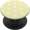 PopSockets Phone Grip – Yellow & White Polka Dots PopSockets Adhesive PopGrip(Adhesive PopGrip)