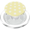 PopSockets Phone Grip – Yellow & White Polka Dots PopSockets Adhesive PopGrip(Magnetic PopGrip)