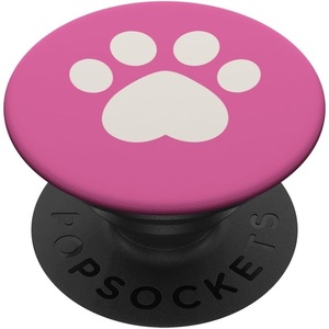 PopSockets Pet Phone Grip – Pink Paw PopSockets PopGrip for MagSafe(Adhesive PopGrip)