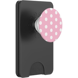 PopSockets Phone Grip – Pink & White Polka Dots PopSockets PopGrip for MagSafe(Magnetic PopWallet)