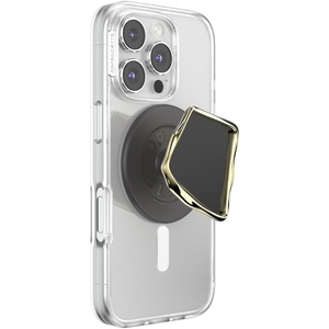 PopSockets Phone Grip for MagSafe, Magnetic Holder, Phone Stand, Heart – Pillow Cut Heart Clear Glitter(Enamel Obsidian Cut)