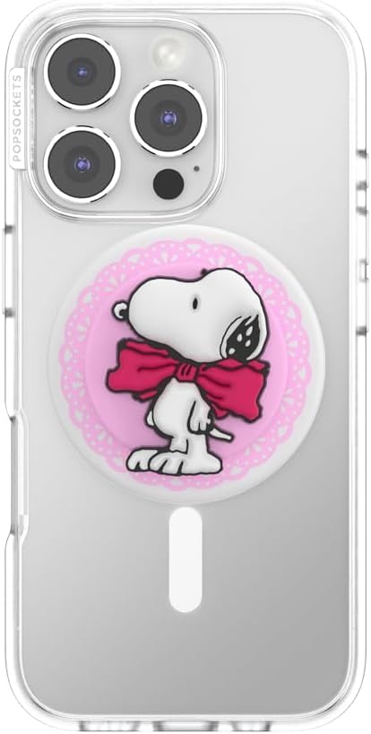 image:imagePopSockets Phone Grip for MagSafe Magnetic Holder Phone Stand Tidepool Dog Lips BlechSnoopy Tied a Bow