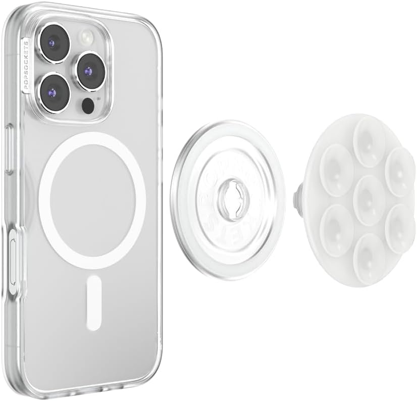 image:imagePopSockets PopTop Adhesive Phone Grip with Swappable Top Clear ClearClear